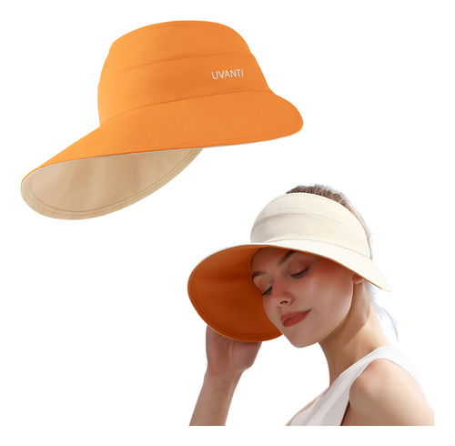 Sombrero De Playa Con Visera Solar De Ala Ancha Con Parte Su
