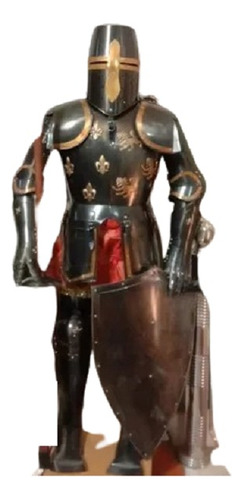 Armadura Medieval Completa De Caballero Templario En Acero Con Soporte