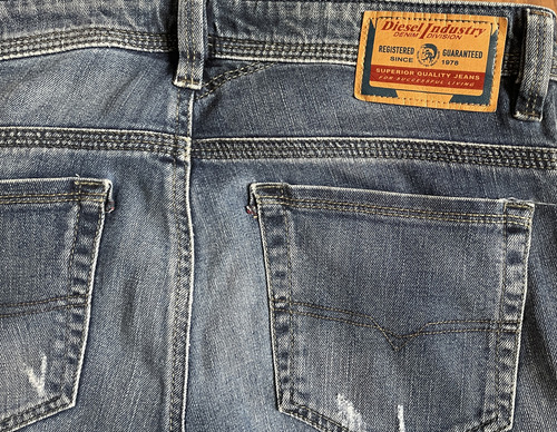 Calça Diesel Thavar Destroyer Jeans 42 W 28 L30 Stretch (Usado)