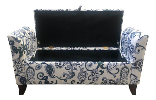 Imagen 3 de 6 de Piecera Baúl Matrimonial Pie De Cama Tela Estampada