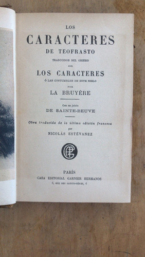 Los Caracteres De Teofrasto - La Bruyere