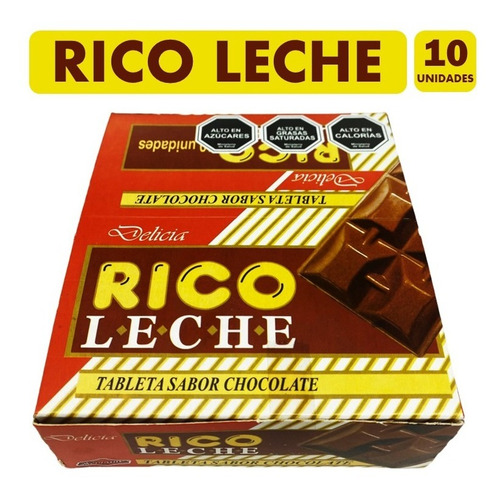 Chocolate Rico Leche, De Fruna - Display De 10un De 38gr C/u