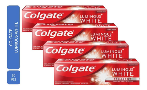 Colgate Luminous White 22ml Pasta Dental C/30 Piezas