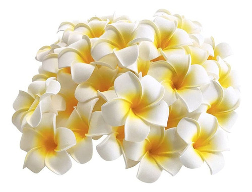 50 Unids 2.4 Pulgadas Espuma Blanca Artificial Plumeria...