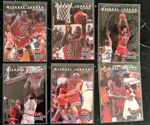 Lote 6 Tarjetas De Michael Jordan Nba 90s. Basketball