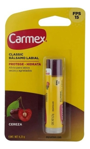 Balsamo Labial Carmex Classic Cereza Fps 15 4.25 G