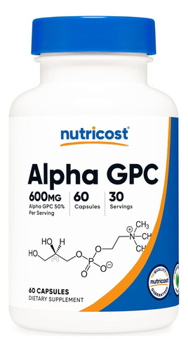 Nutricost Alpha Gpc 600 Mg 60 Capsulas Veganas Sabor S/n