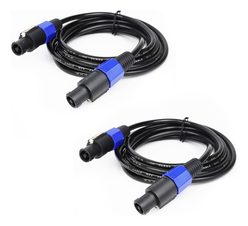 Paquete De 2 Cables Speakon A Speakon Hbu De 10 Pies, 2 P...