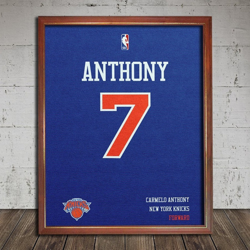 Nba Carmelo Anthony New York Knicks Poster Camiseta Cuadro