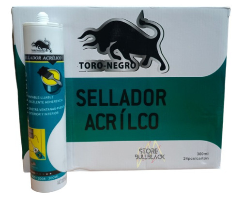 Silicona Sellador Acrílico Pintable Blanco Caja 24 Unid