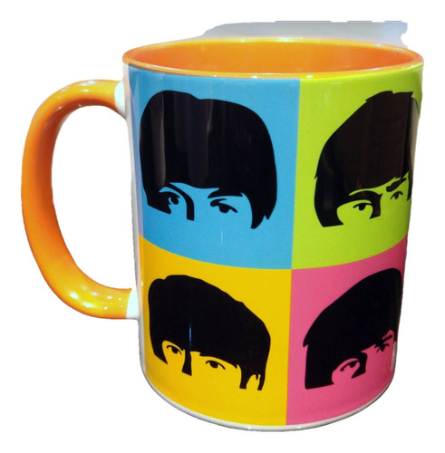 The Beatles Pop Art Taza Interior Naranja