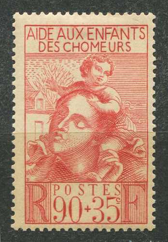 Francia Sello Yvert 428 Mh Enfants Des Chomeurs 1939