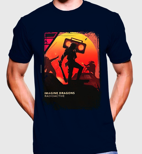 Camiseta Premium Rock Estampada Imagine Dragons Radioactve