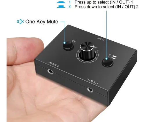 Conmutador Switch De Audio Estereo 3.5mm Y.d.f Pasivo Man...