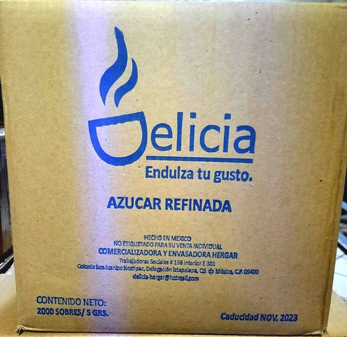 Endulzante Refinado Caja Con 2000 Sobres De 5gr C/u