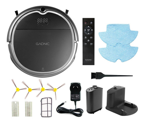 Imagen 2 de 2 de Aspiradora trapeadora robot Gadnic Clean Duo Z850 negra 100V/240V