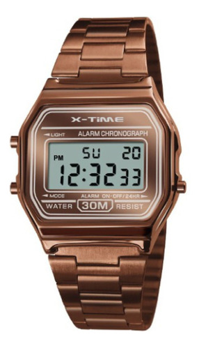 Reloj X-time Xt-090 Digital Vintage Malla Acero Inoxidable