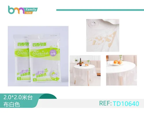 Protector De Mantel Transparente Plástico 160cm 10 Pcs