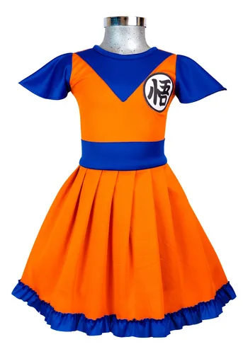 Disfraz Goku Para Niña, Gocusita, Kakaroto Gohan, Vestido Sayayin