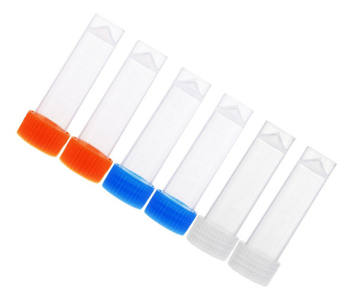 6pcs Contenedor Tapa Multicolor Transparente Botellas De