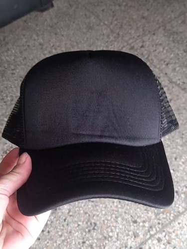 Gorra Negra Con Maya Para Estampar O Sublimar (tipo Truck)