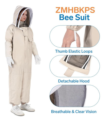 Traje De Apicultor Zmhbkps, Talla Xl (169.8 A 180 Cm)