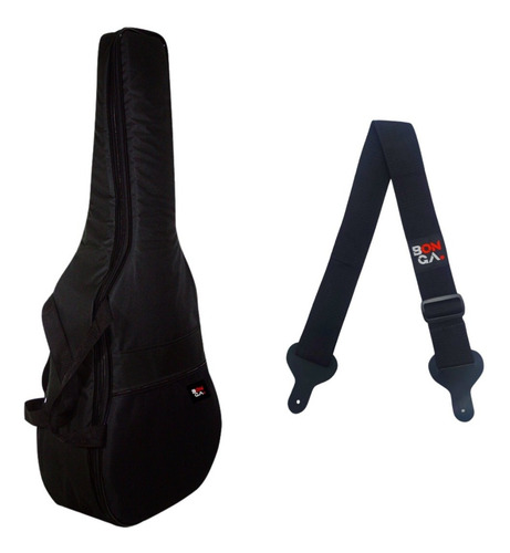 Imagem 1 de 10 de Capa Bag Case Violão Folk Acolchoada + Correia - Bonga