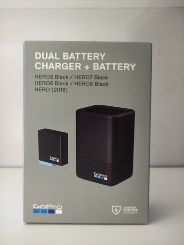 Imagen 1 de 3 de Cargador Dual + Batería Para Gopro 8 Original