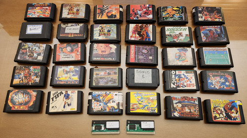 Lote X 5 Cartuchos Sega Videojuegos Fifa Sonic Mortal Varios