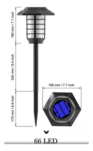 4 Lámparas Solares En Forma De Antorcha Para Jardín Ip65