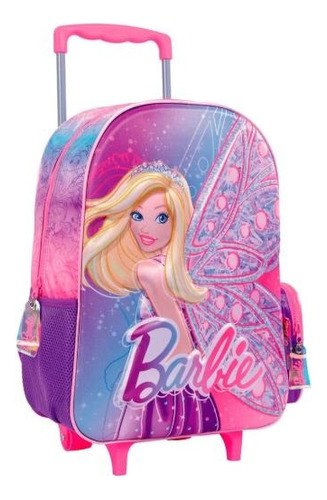 Mochila Carro Escolar 17 Pulgadas Barbie Alas