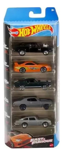 Hot Wheels Pacote 5 Carrinhos Velozes E Furiosos - Mattel