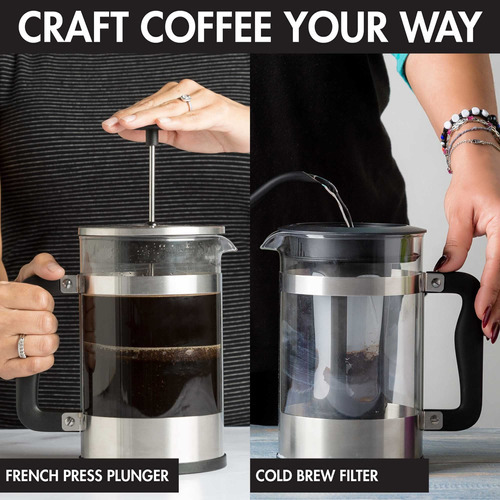 Primula 2 En 1 Prensa Francesa Cold Brew One Cafetera, Mango