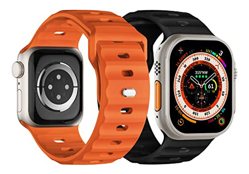 Suitisbest 2 Pack Sport Straps Compatible Con Apple Watch Ul