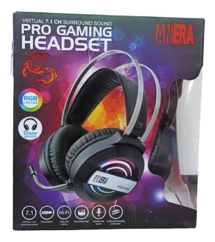 Audífonos Auriculares Usb Stéreo Mic Pro Gaming Anera Pc 7.1