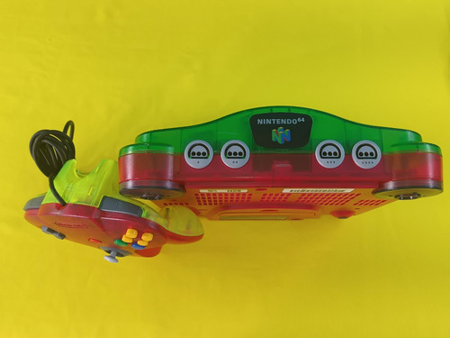 Consola N64 Nintendo 64 Transparente Con 1 Control Y 1 Juego (Usado)