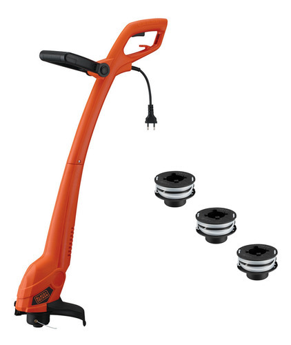 Desbrozadora 9'' Ajustable +3 Carretes Black+decker Gl350sb3 Color Naranja