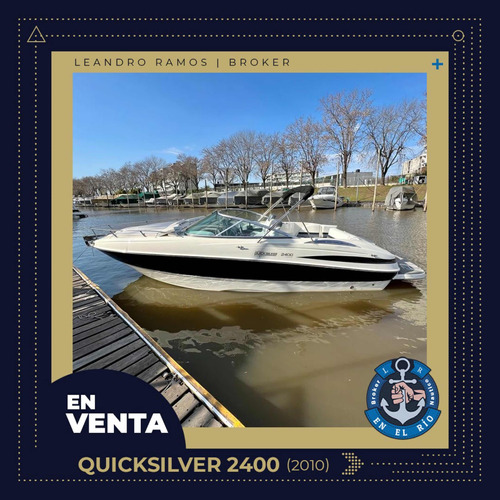 Lancha Cuddy Quicksilver 2400 Año 2010 Volvo 5.0 Dp