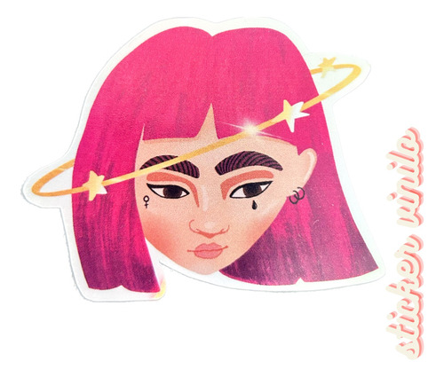 Sticker Adhesivo Dibujo Niña | Valerioilustra