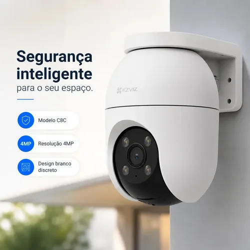Câmera Inteligente C8C 4MP de resolução Branca Ezviz | MercadoLivre