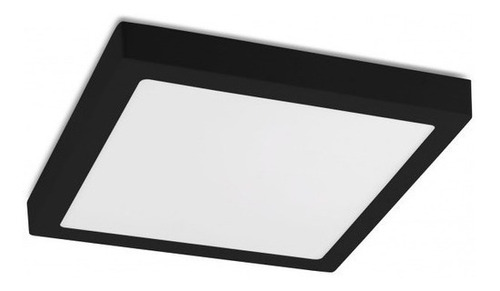 Kit 4 Plafon Preto Painel Sobrepor Placa Led Teto 12w 17cm