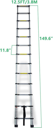 Escalera Extensible Aluminio Plegable Telescópica Multiusos