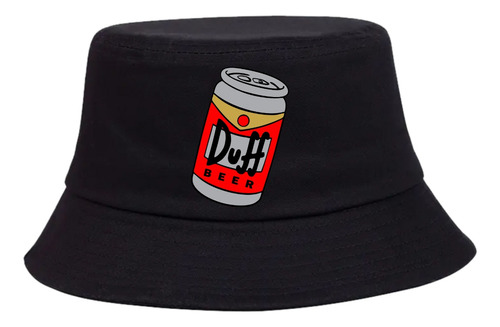 Gorro Pesquero Duff The Simpson Negro Sombrero Bucket Hat