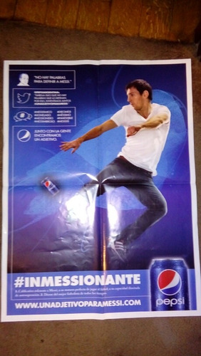 #inmessionante.poster Pepsi Lionel Messi.selección Argentina (Usado)