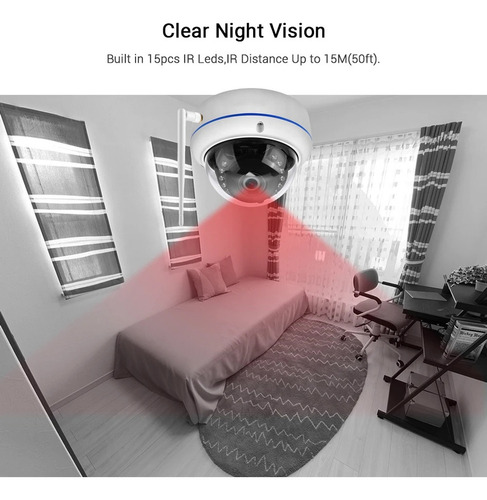 Câmera Icsee Onvif 5mp Wifi, Filmadora Sem Fio