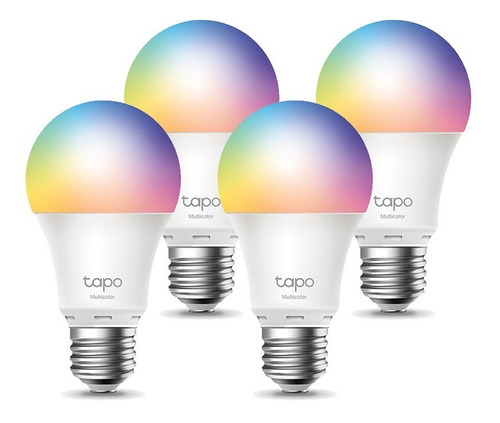 Kit 4 Lámparas Led Smart Wi-fi Tp-link Tapo L530e 9w Rgb