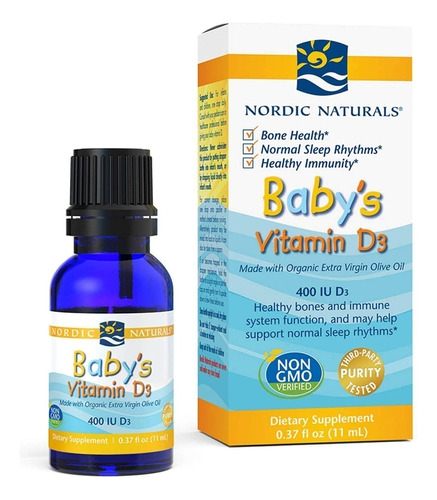 Vitamina D3 Para Bebé, 11 Ml, Nordic Naturals,