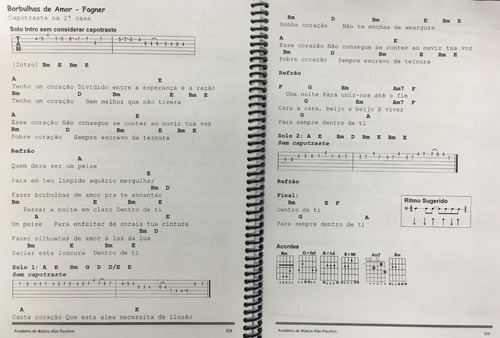 Cadernos De Cifras Violão Em Dois Volumes 144 Músicas