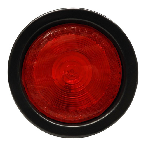 2 Pz Plafones Redondo 4  Rojo Traktolamp Con Reflejante 