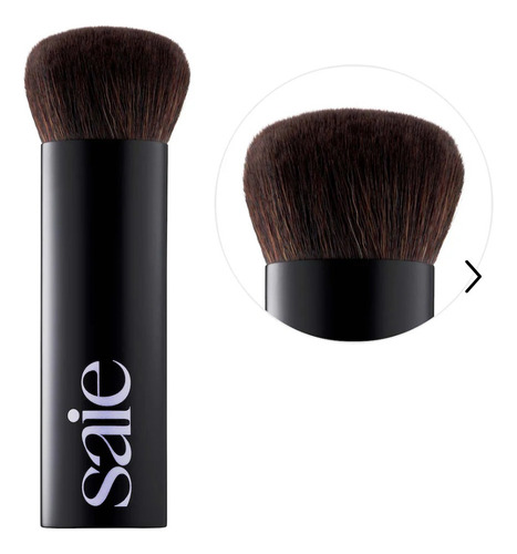 Brocha De Maquillaje Saie The Big Buffing Bronzer Brush Color Negro
